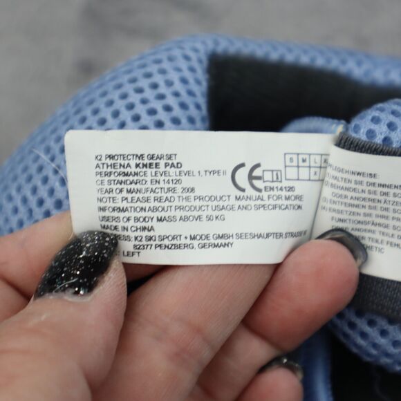 K2 Athena Pads Outdoor Safety Gear Adult Large Blue Wrist Elbow Knee Protection - Picture 14 of 16